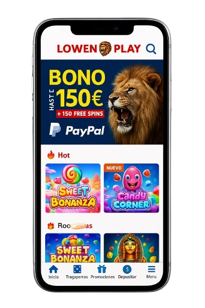 Lobby de juegos desde app Lowen