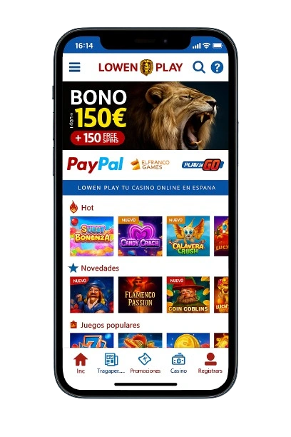 Lobby de juegos y promociones exclusivas